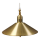 Brass-colored aluminum pendant lamp from Swedish Belid 1980s.