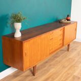 Retro Teak Danish 1960s Long Mid Century Sideboard By Clausen & Søn Denmark