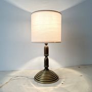 Lampe en bronze "glands" années 50, luminaire naturaliste vintage