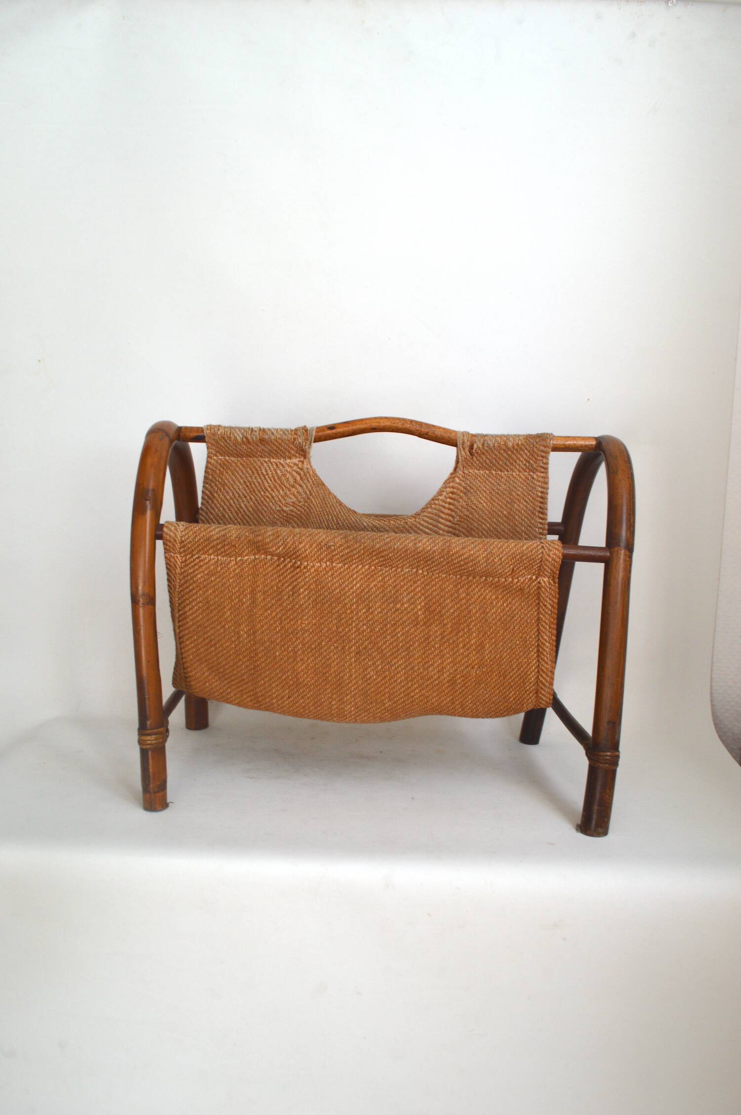 Rattan magazine rack