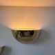 Pair of vintage half moon wall lights, brass, France 1970