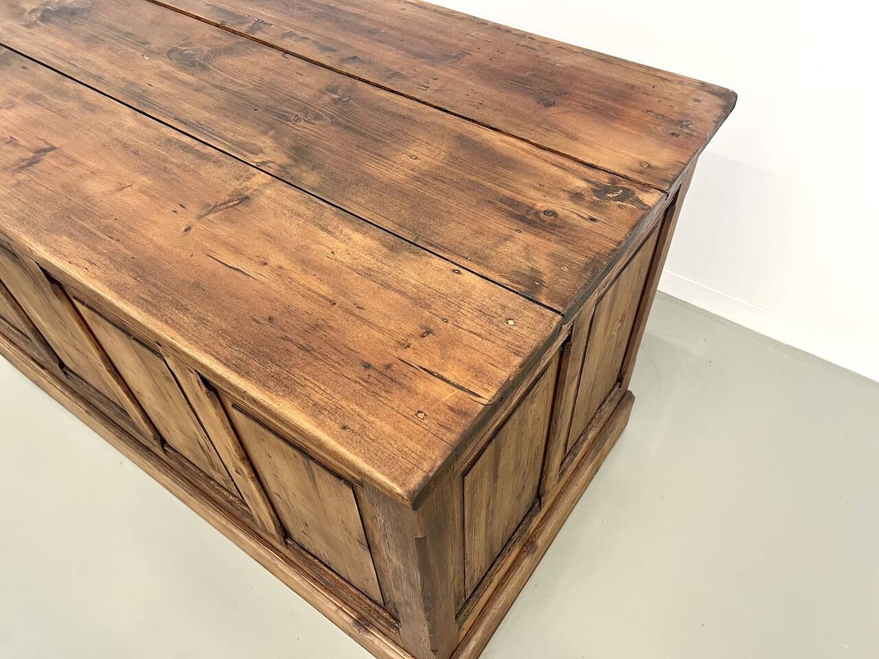 Old pine trading counter, circa 1950