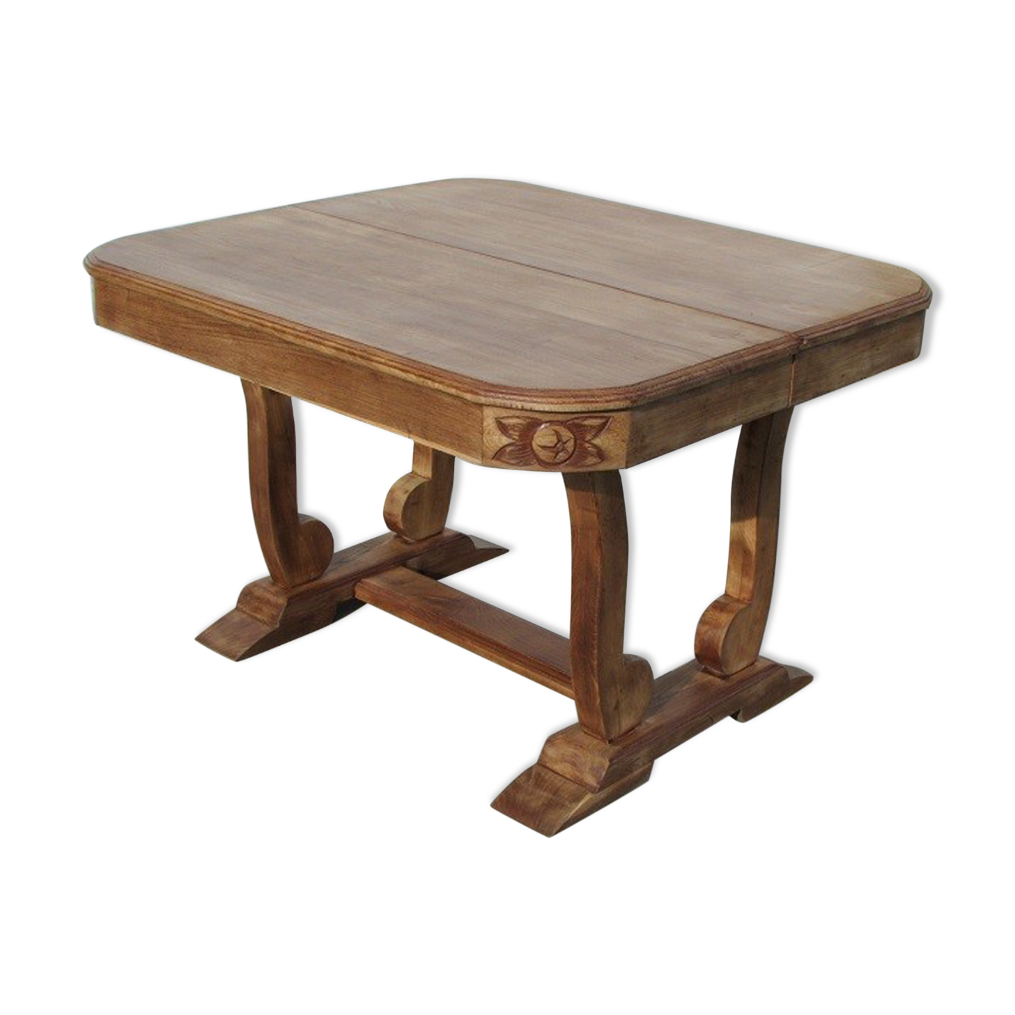 Art Deco table, cradle foot, opening, up to 18 people