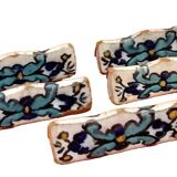 1920s-1940s 5 Tunisian Ceramic Knife Rests Nabeul