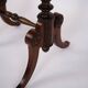 Antique side table with drawer - hand polished mahogany - turned legs - year 1880s