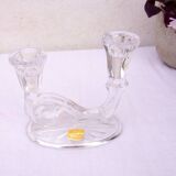 west Germany double glass candle holder