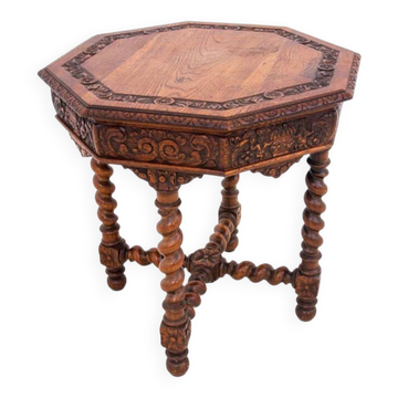 Carved table, France, circa 1910.