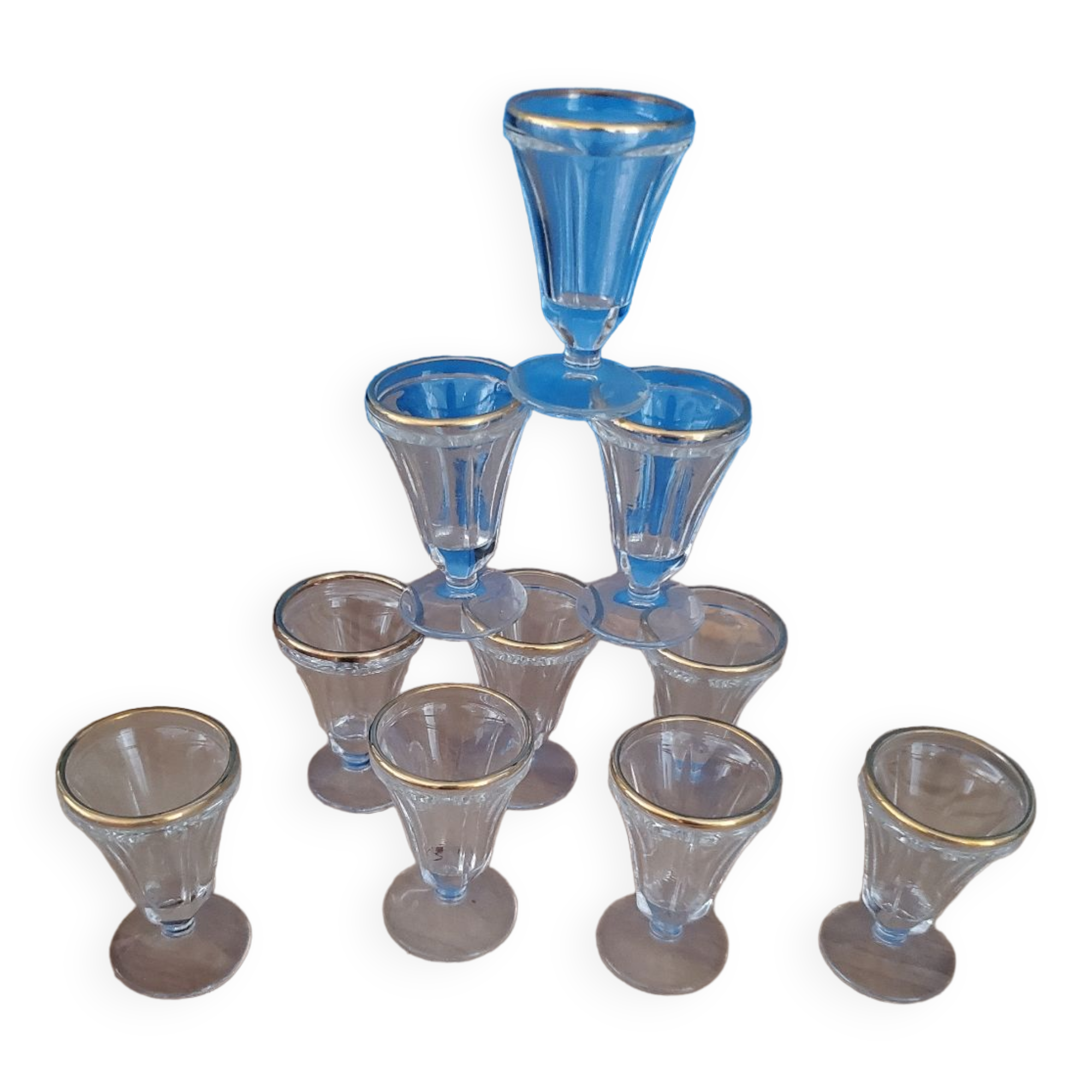 Lot 10 shot glasses
