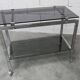 Chrome and smoked glass hi-fi trolley / cabinet 1970