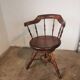 Fauteuil de bureau pivotant dit de capitaine vers 1900