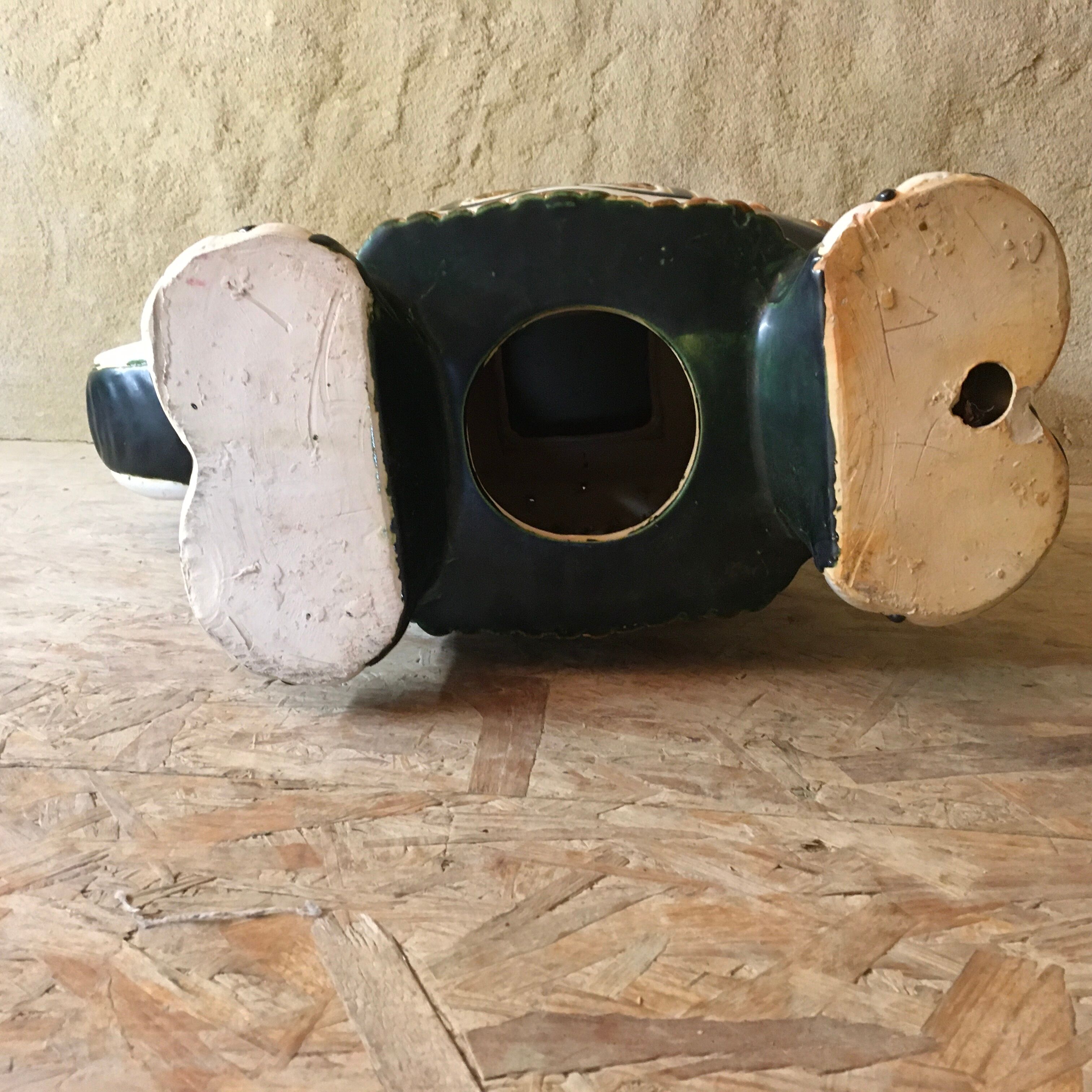 Terracotta elephant plant holder
