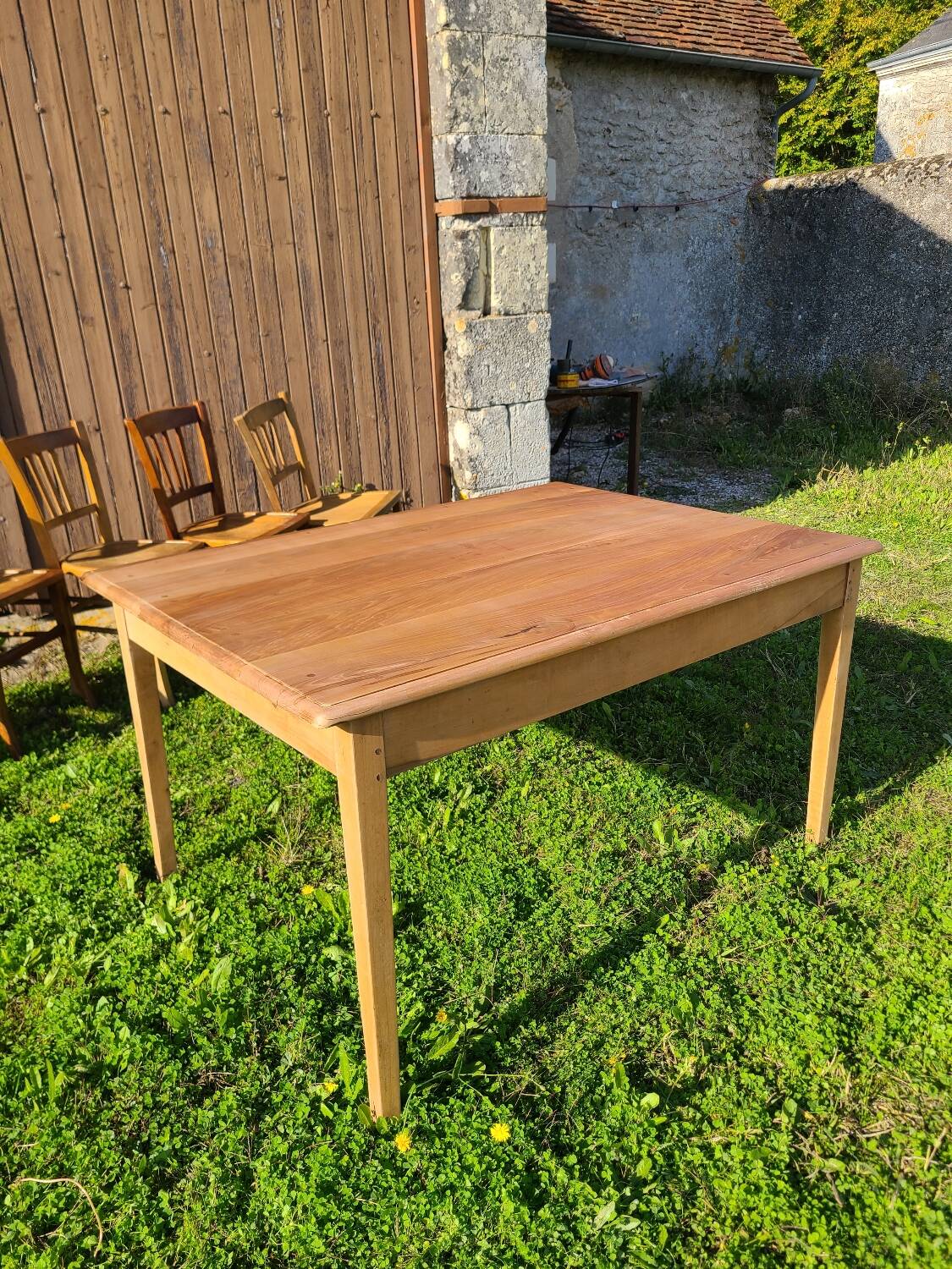 Cherry wood farmhouse table circa 1930