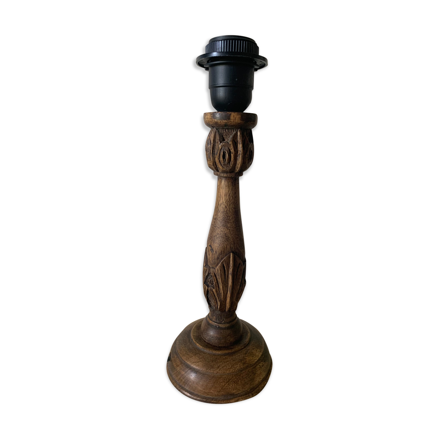 Wooden lamp foot