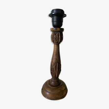 Wooden lamp foot