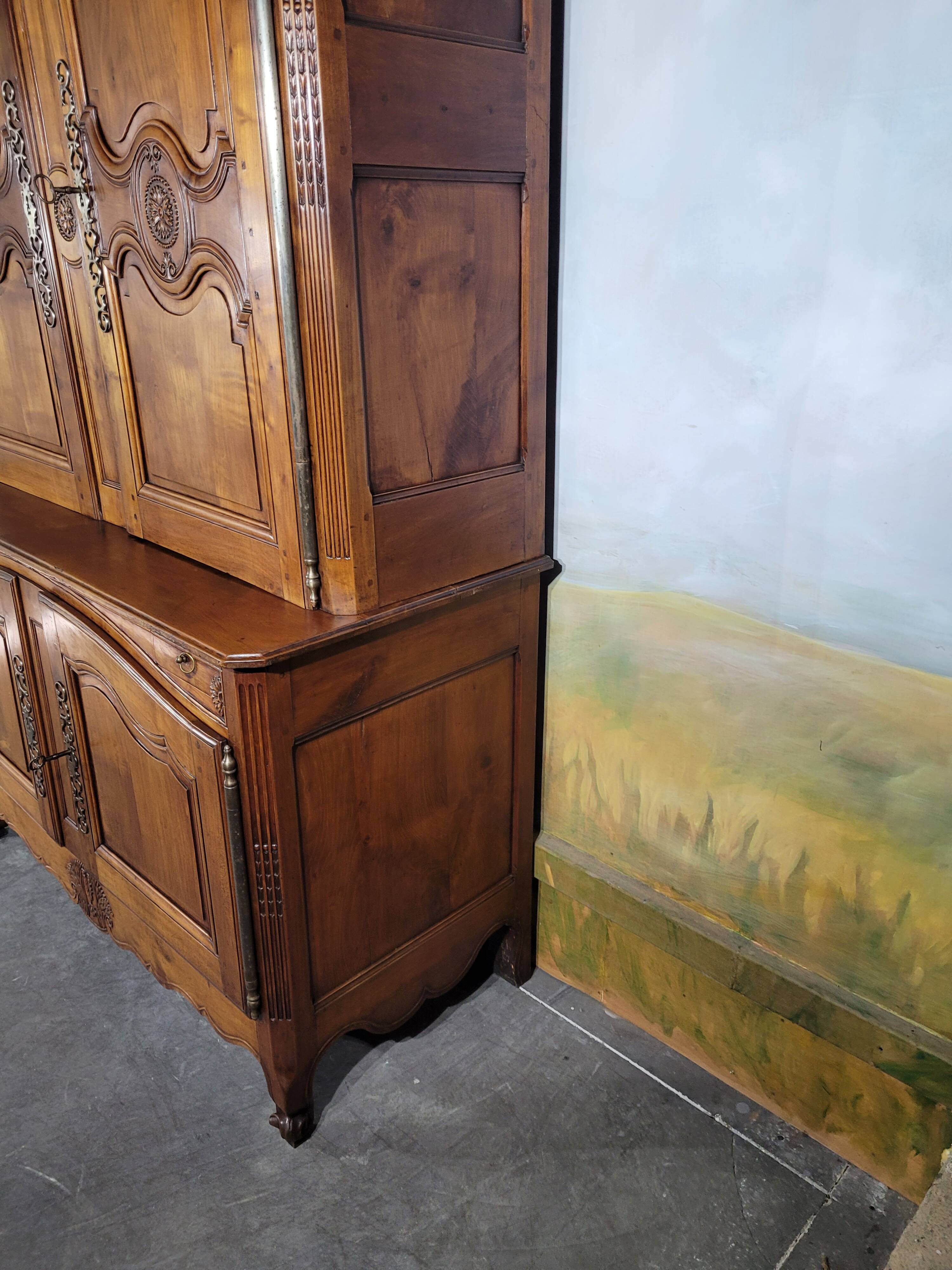 Double-body sideboard in cherry wood, Louis XV period