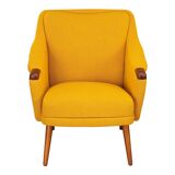 Danish Design reupholstered Yellow Easy chair, 1960s