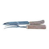Horn and stainless steel lamb service meat knife