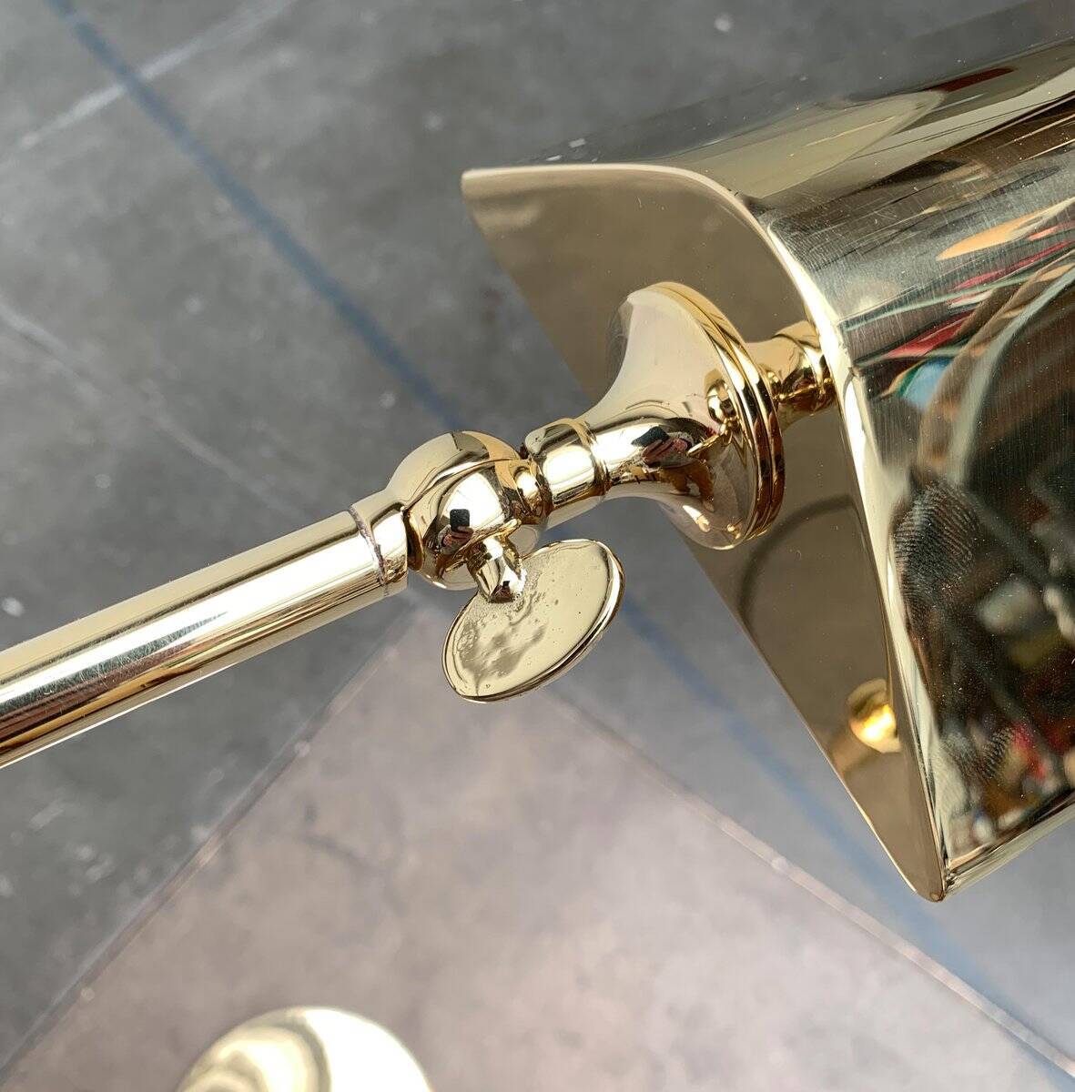 German Vintage Floor Lamp in Hollywood Regency Style in Brass by Florian Schulz