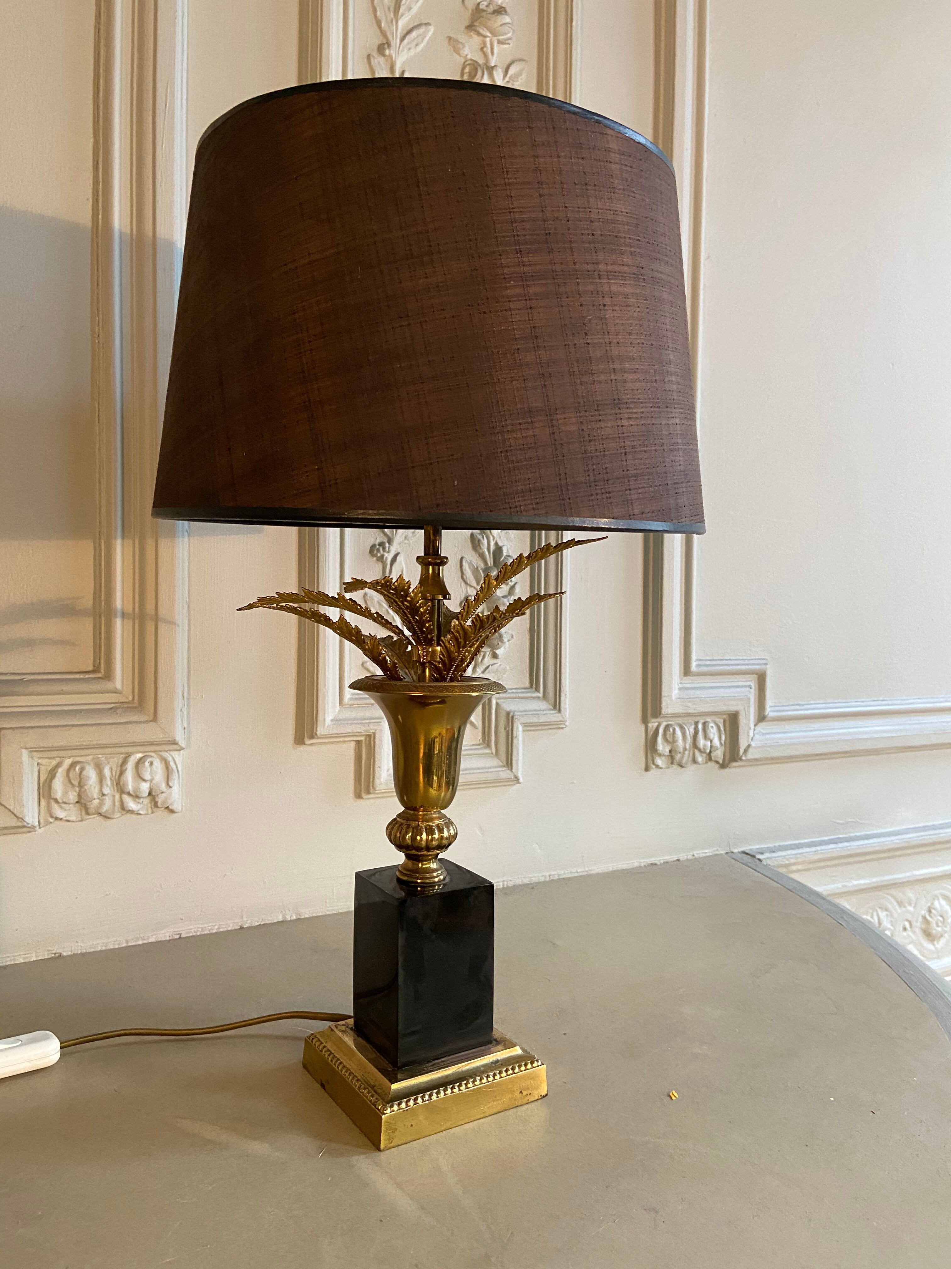Brass Baker Lamp, Epis / Fern, Belgium, 1970