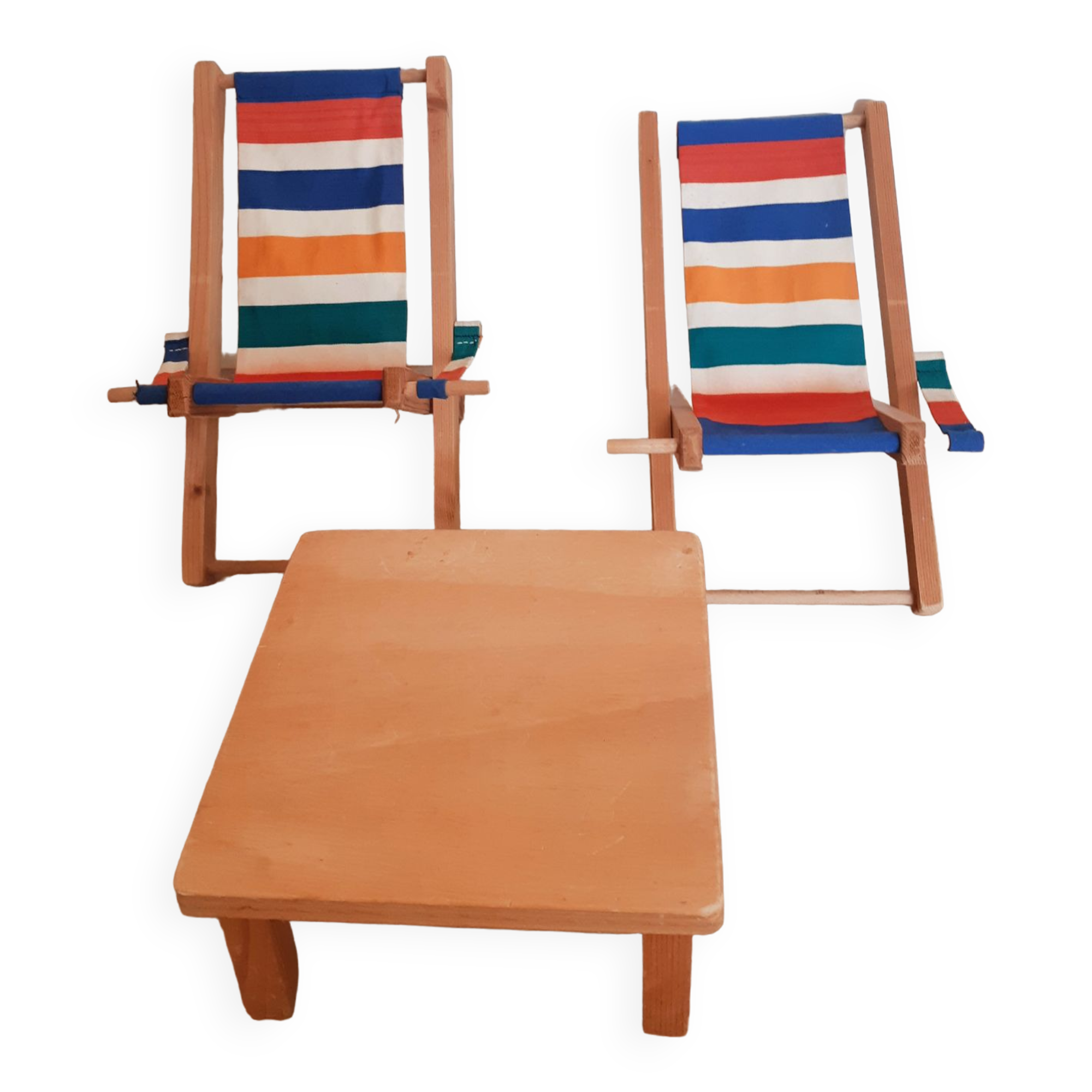 Wooden doll garden furniture