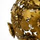 Beautiful floral-style spherical metal ceiling lamp, 1970s Regency design