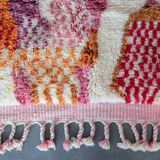 Handmade Moroccan wool rug, large size 250x150 cm, handcrafted.