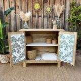 Solid wood and cane sideboard