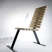 Mid-century design rib chair, 1980s