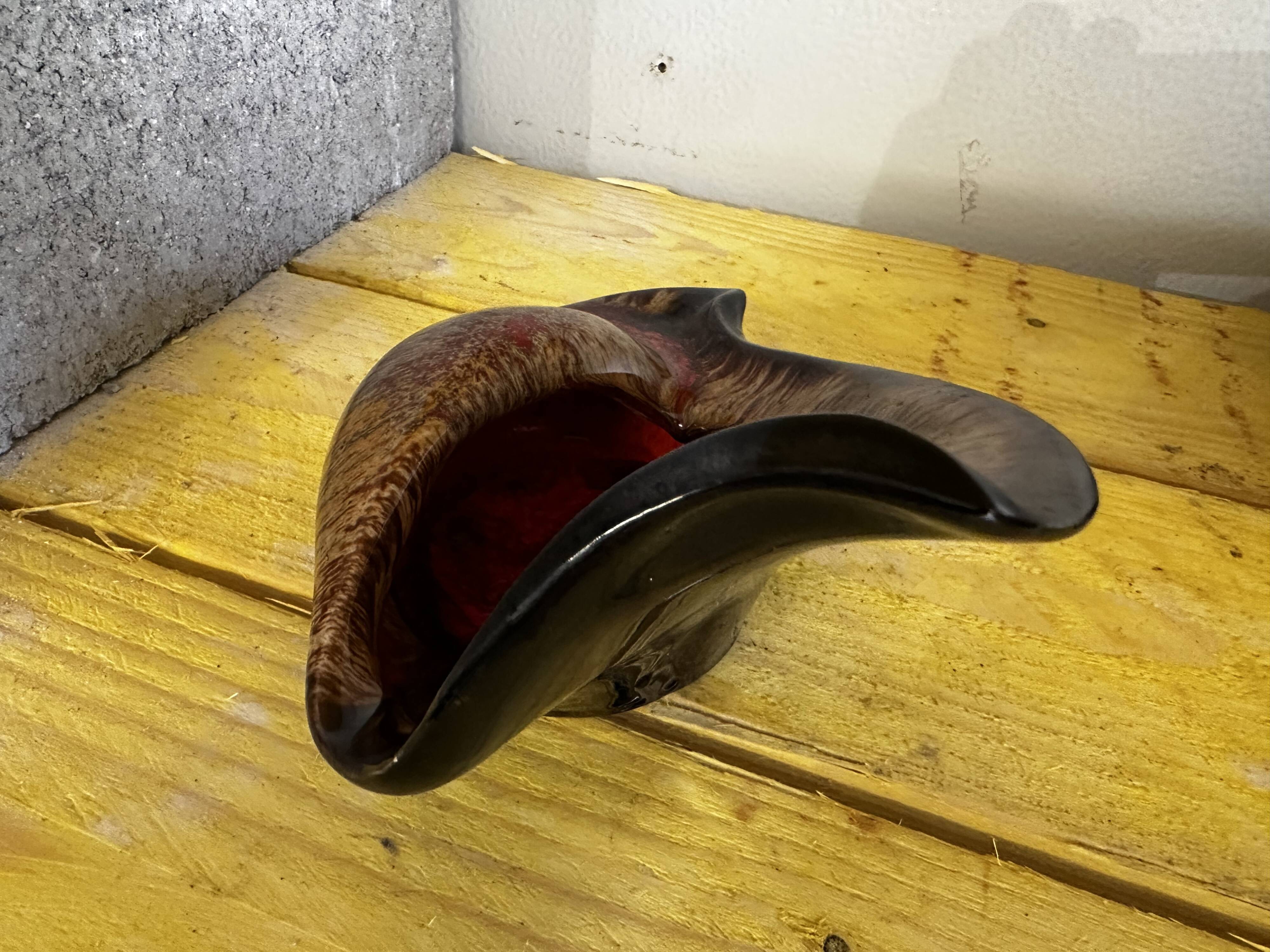 Vintage Vallauris ceramic shell shaped pocket tray