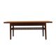 Table basse en teck danois avec étagère, années 1960