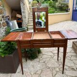 Old dressing table in inlaid wood