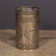 Antique Art Deco Silver Plated Waste Paper Bin c.1920