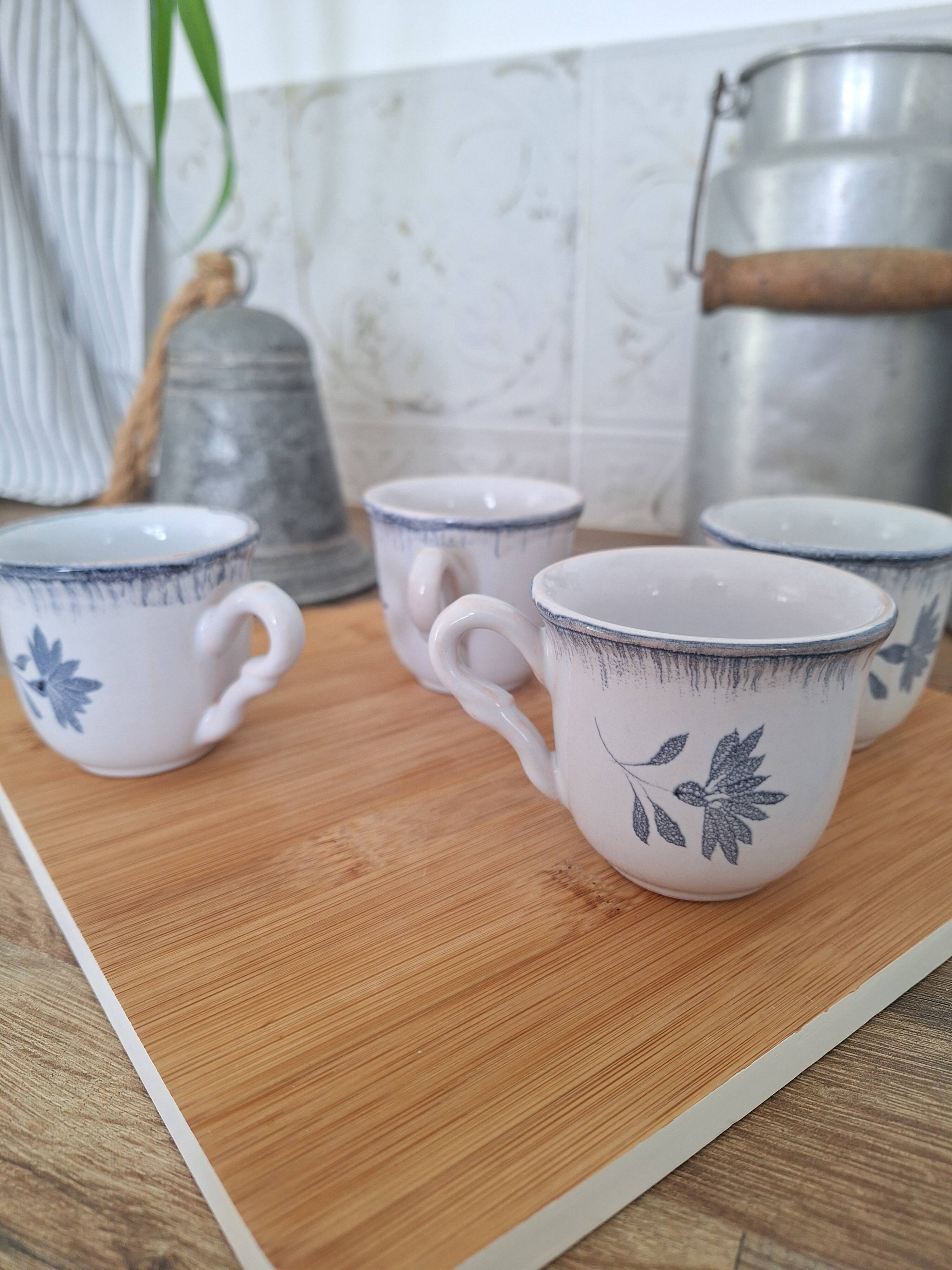 Tasse à café bleu Niderviller 1970 - 1980