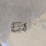 Decorative plate in Gien porcelain with butterfly and poppy motif
