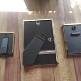 Set of 3 mini vintage gold and silver metal photo frames