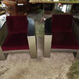 Set f 2 vintage club chairs and table