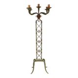 5-arm candle holder lamp on stand, vintage wrought iron floor lamp