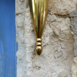 Paires d'appliques bougeoirs en laiton