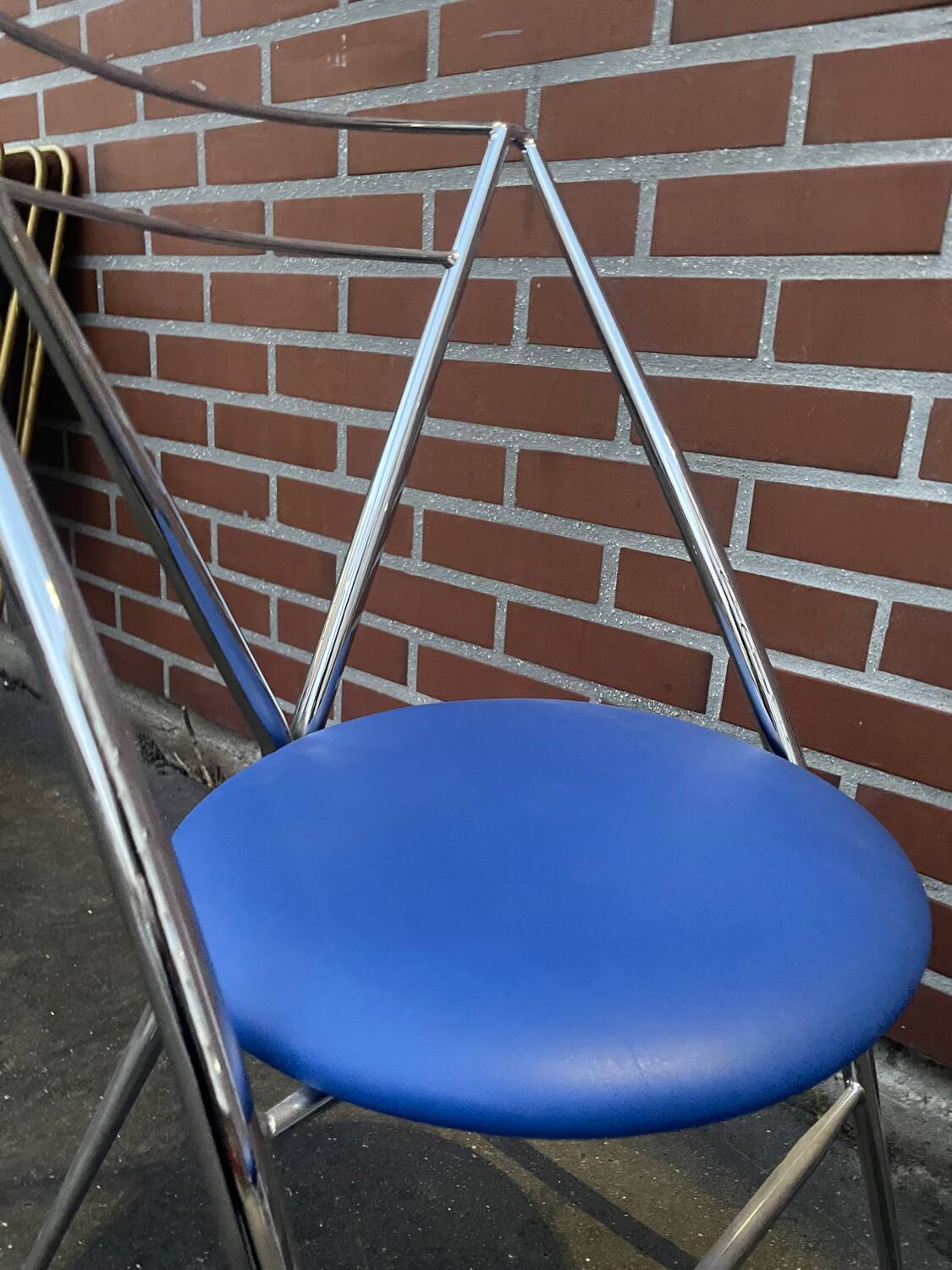 2 Hiroyuki Yamakado chrome folding chairs