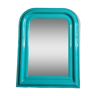 Miroir à poser vintage de style Louis Philippe bleu curaçao 51 cm x 40 cm