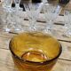 Bol et verre vintage ambrés