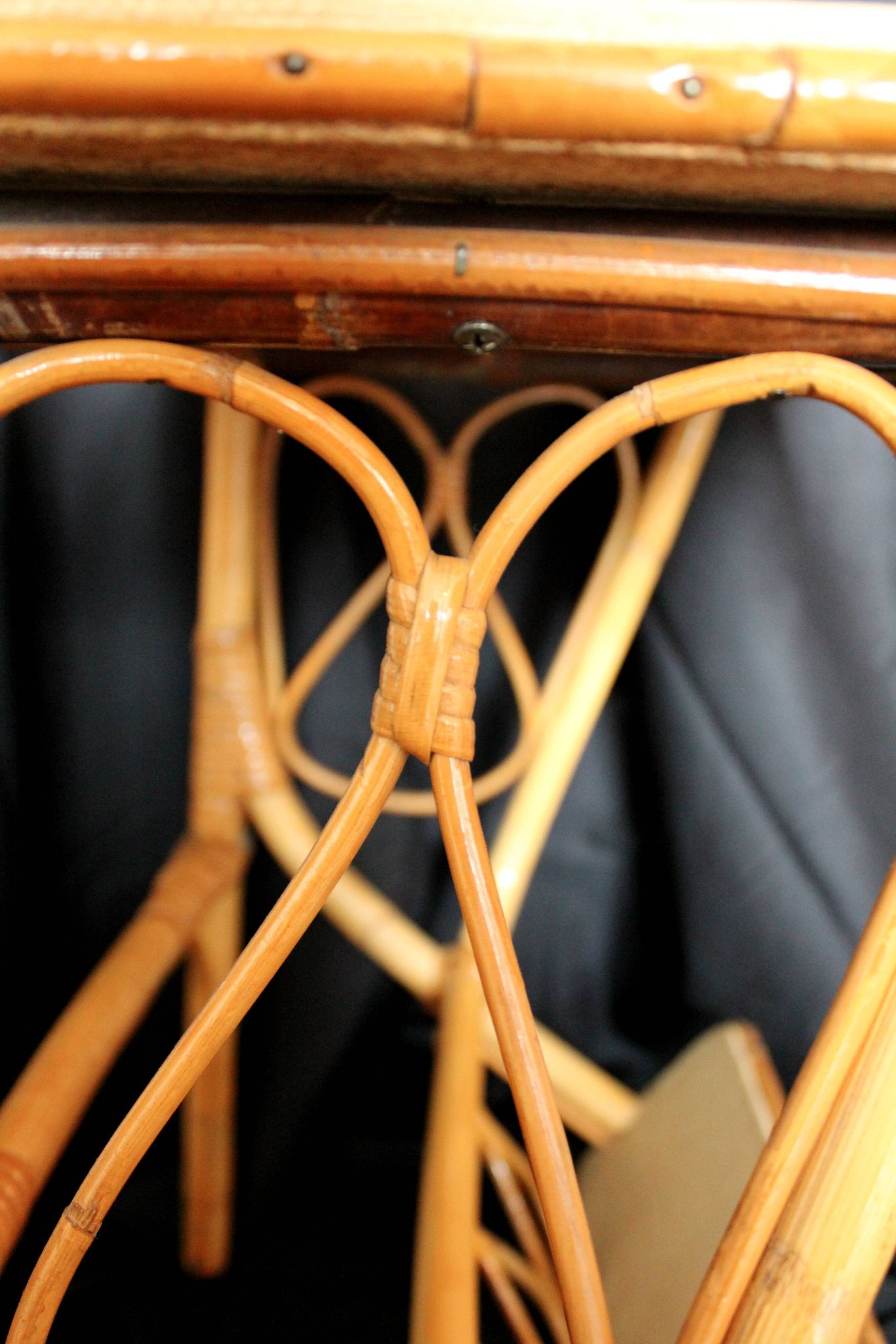 Table basse en rotin