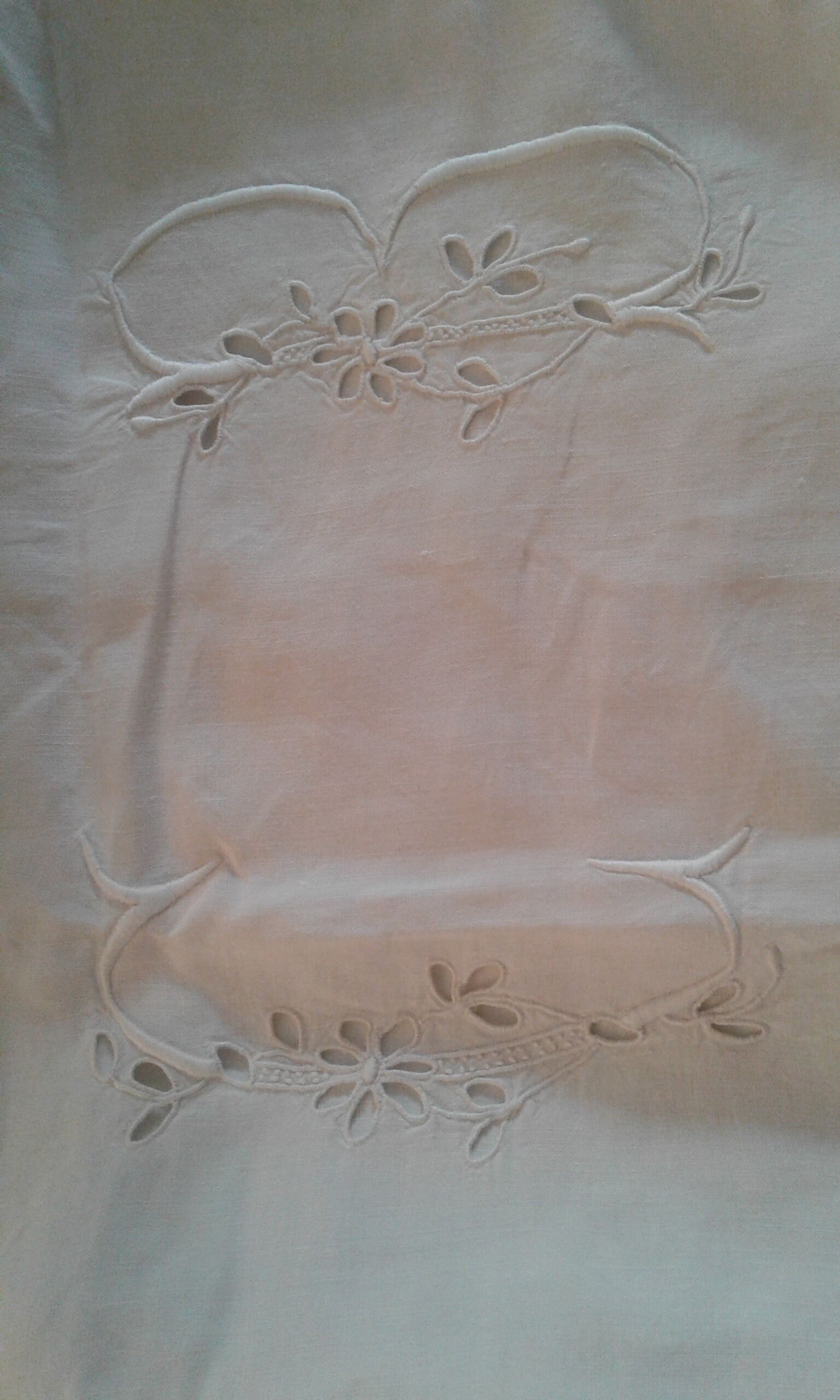 CB monogram linen sheet