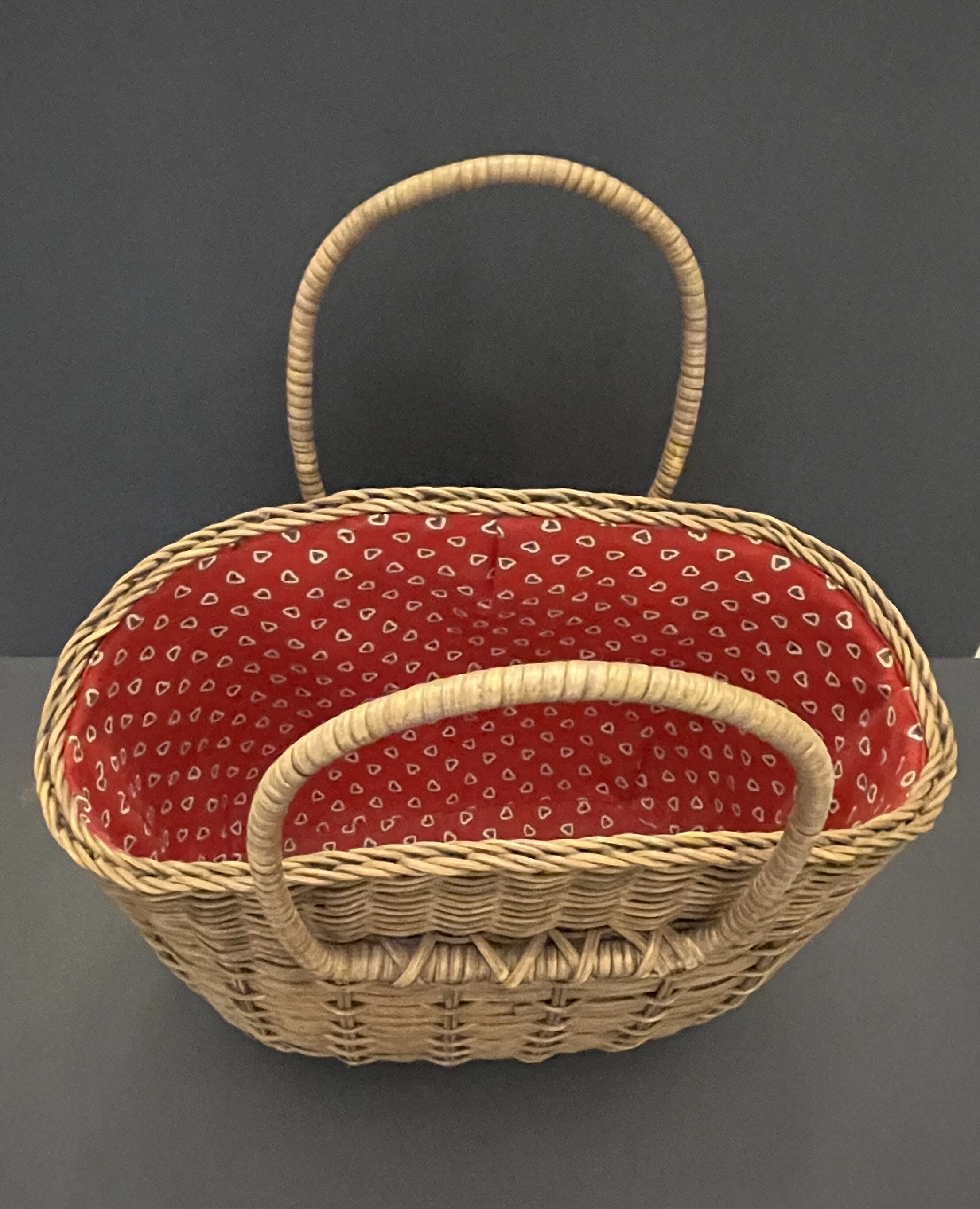 Vintage straw basket