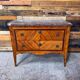 Jumping commode in fruitwood and marble