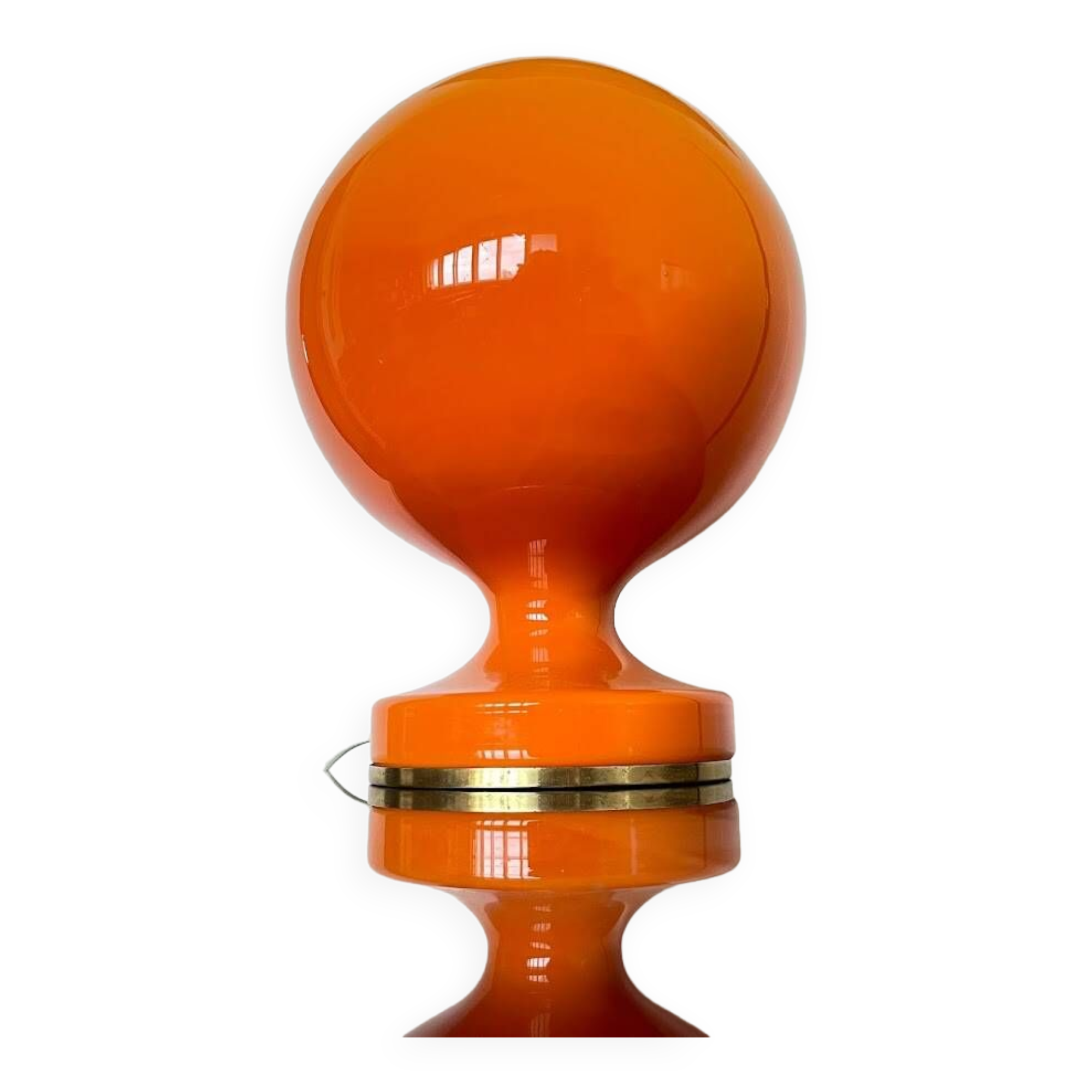 Opal glass desk lamp, Czechoslovakia
