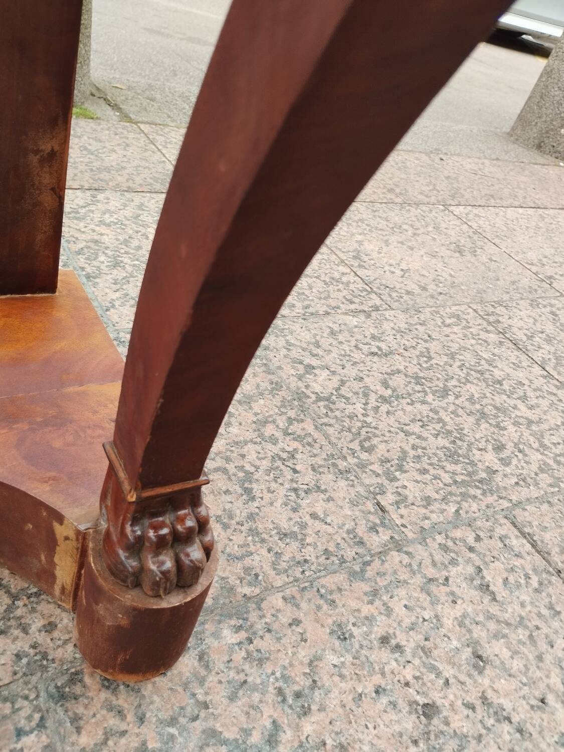 Antique Louis XVI style console with marble top