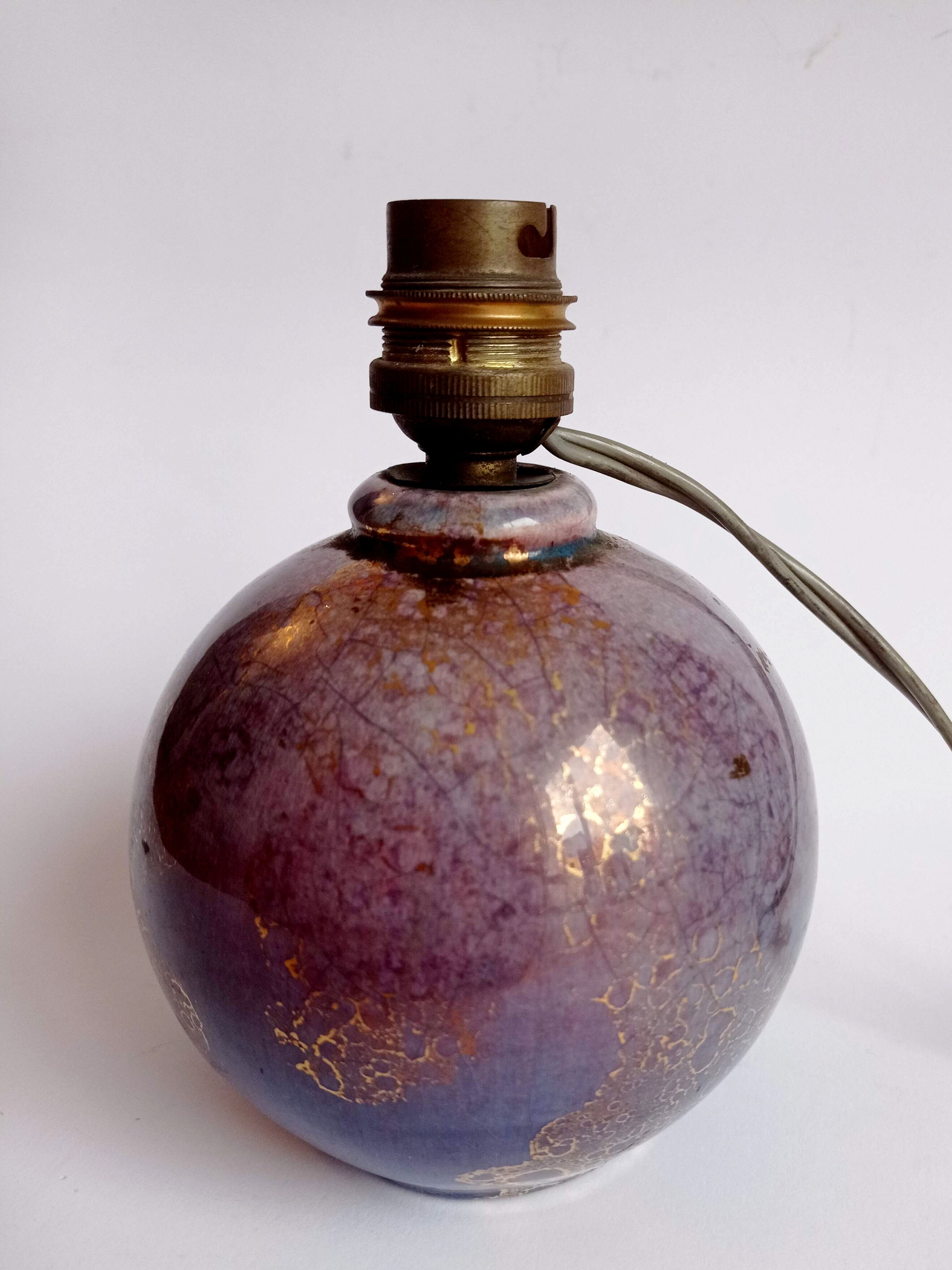 Pied de lampe céramique décor à l'or