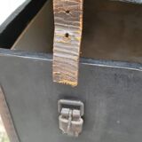 Malle de voyage en cuir époque 1900s