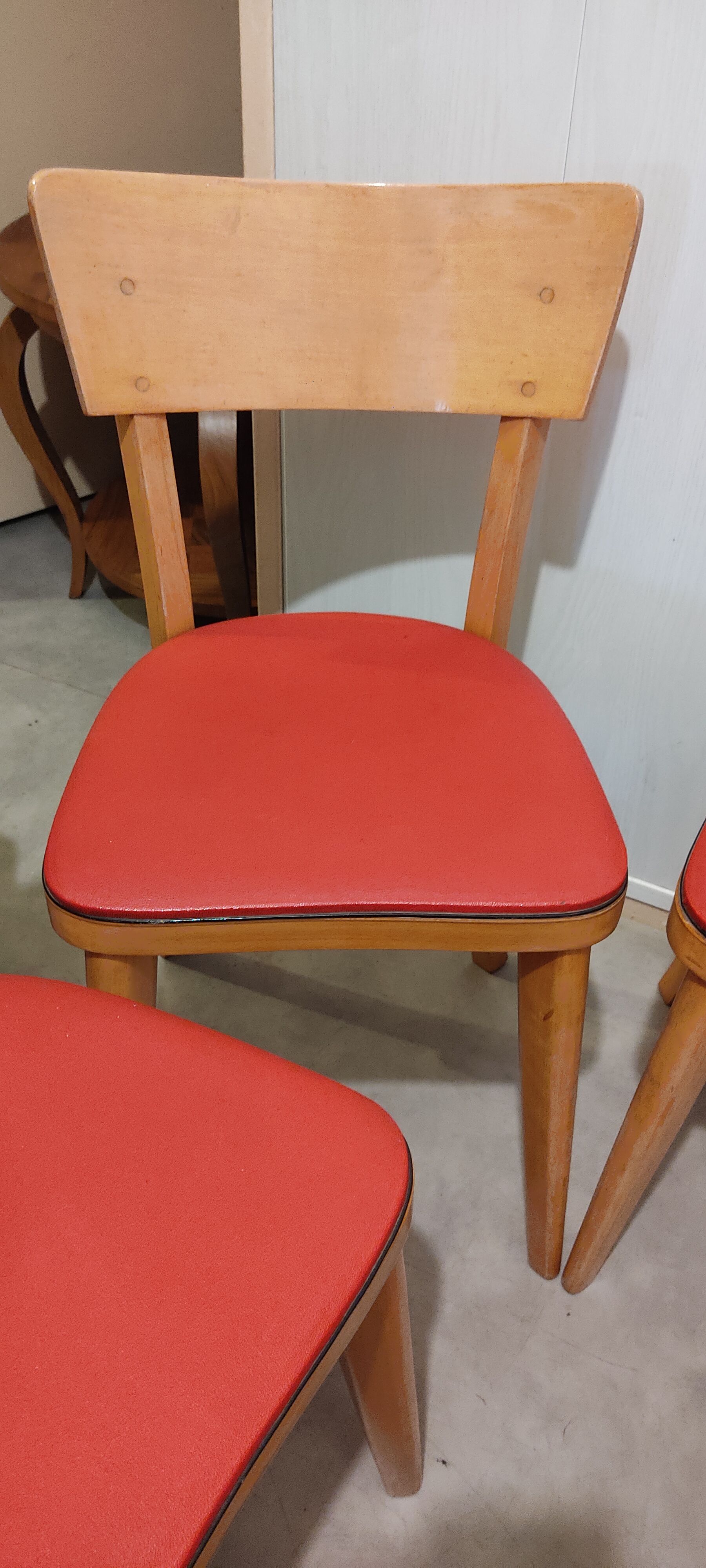 5 vintage bistro chairs